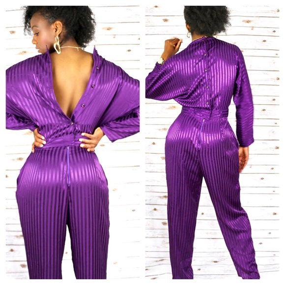 SOLD! Purple Jammy Jumpsuit - Picture 3 of 3